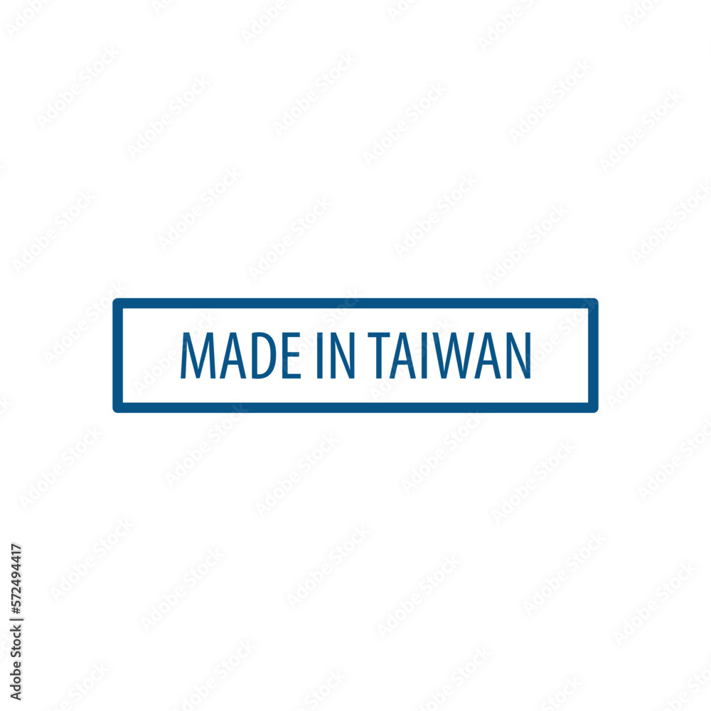 Made in Taiwan stamp icon vector logo design template Made in Taiwan stamp icon vector logo design template