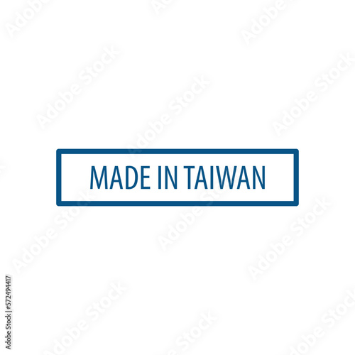 Made in Taiwan stamp icon vector logo design template