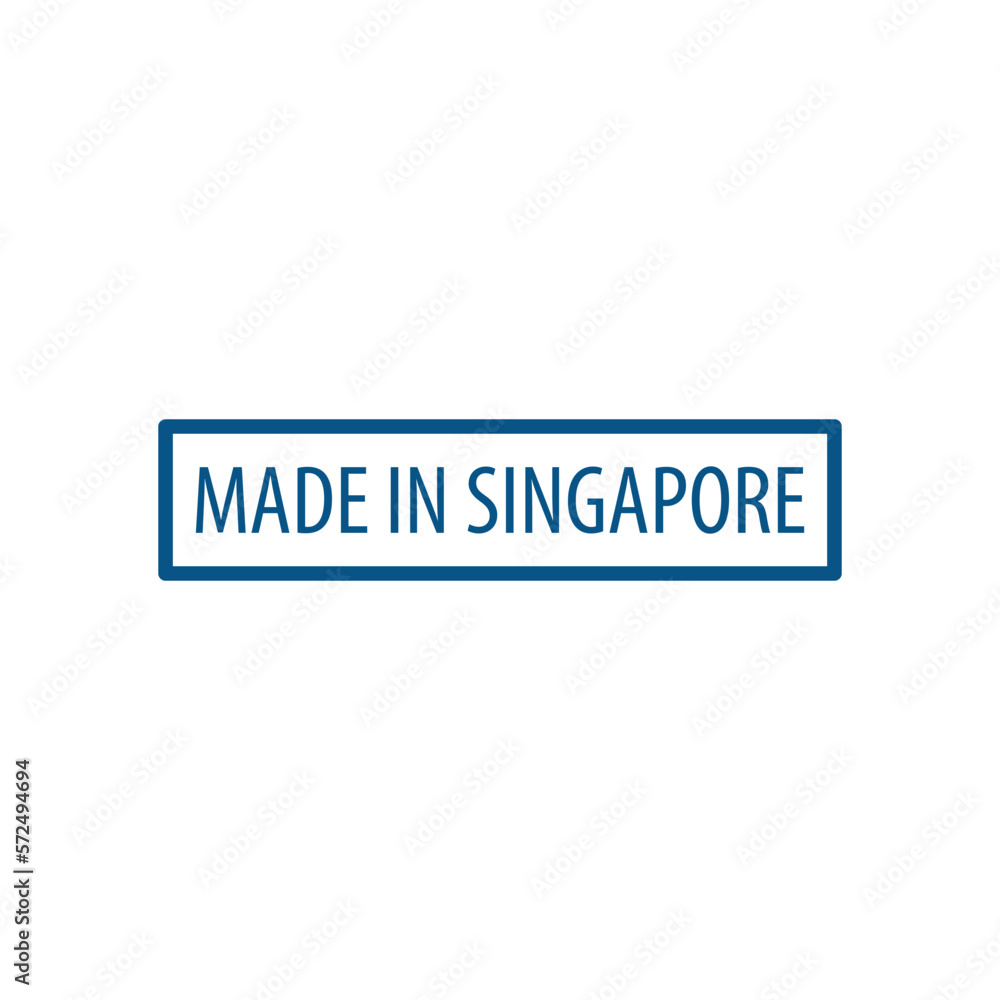 Made in Singapore stamp icon vector logo design template Made in Singapore stamp icon vector logo design template