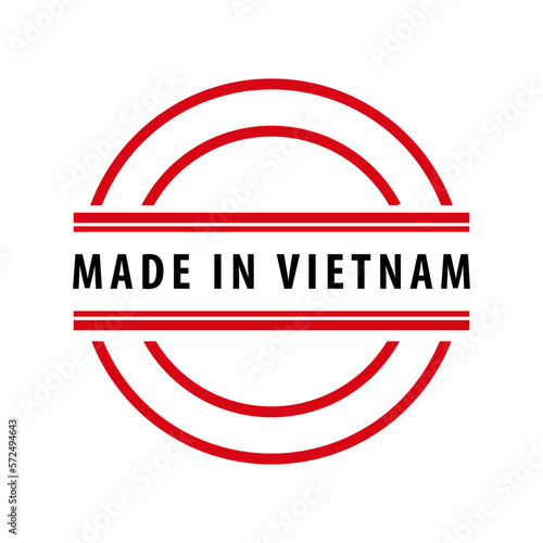 Made in Vietnam stamp icon vector logo design template