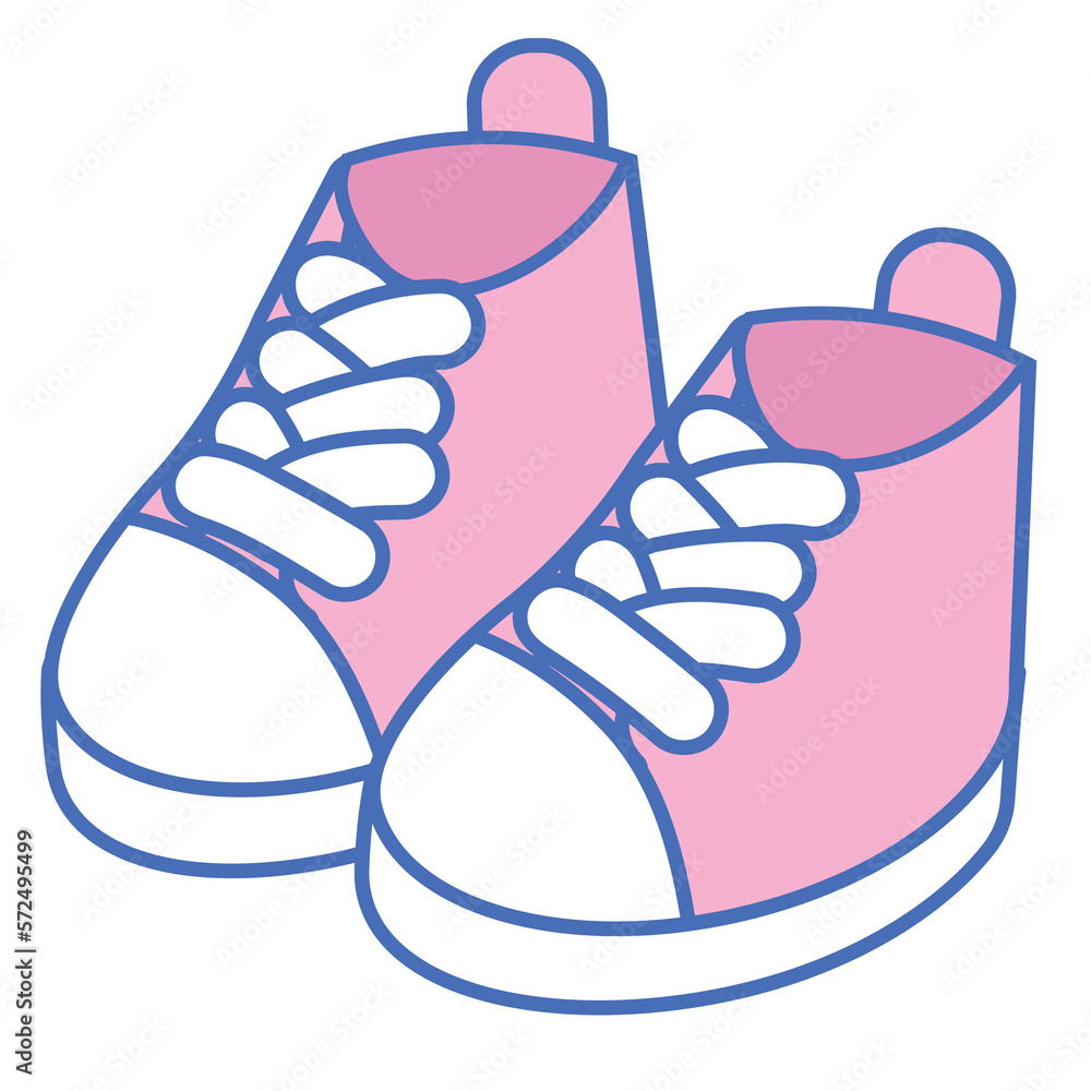 Baby shoes - baby shower baby nursery illustrations Baby shoes - baby shower baby nursery illustrations