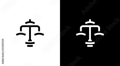 smiling face scale logo monogram black and white icon illustration style Designs templates