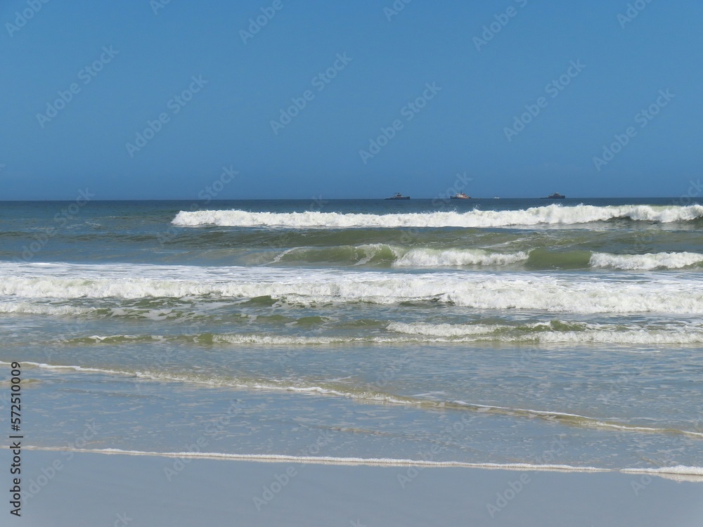 Beautiful ocean view on the beach in Atlantic coast of North Florida Beautiful ocean view on the beach in Atlantic coast of North Florida