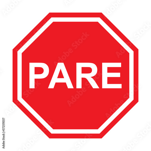 Pare traffic sign icon vector for graphic design, logo, website, social media, mobile app, UI illustration