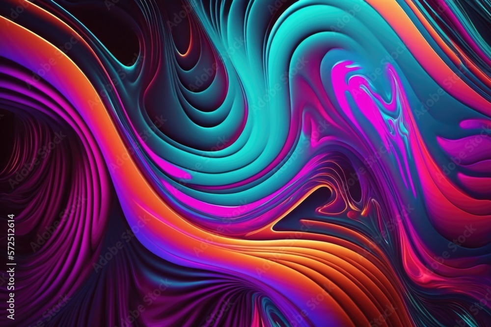 3D Abstract Background, color flow, generative ai 3D Abstract Background, color flow, generative ai