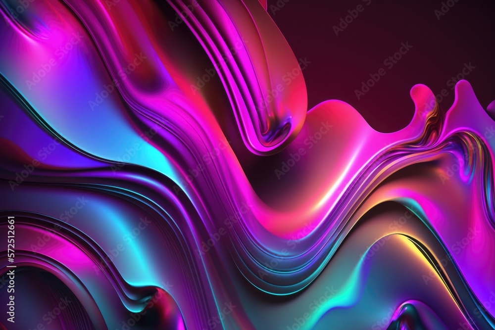 3D Abstract Background, color flow, generative ai 3D Abstract Background, color flow, generative ai