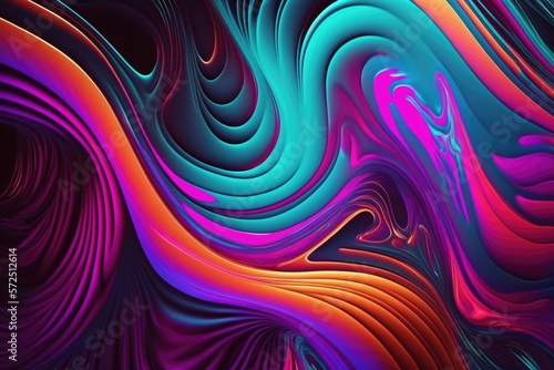 3D Abstract Background  color flow  generative ai