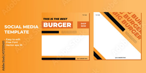 Flyer or Social Media Post Template Themed Food With Simple and looks Modern Concept