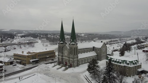 Edmunston, New Brunswick- Immaculate Conception Cathedral in Winter photo