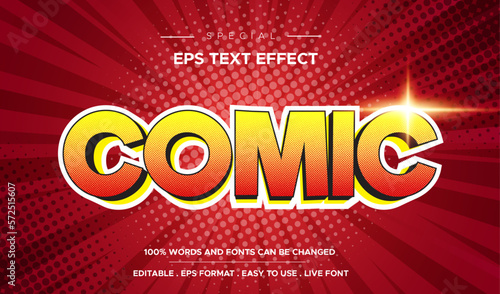Text effect comic editable