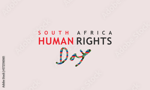 South Africa Human Rights Day. March 21. for greeting card, poster, banner, template