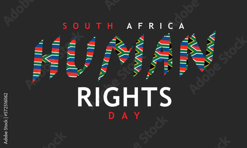 South Africa Human Rights Day. March 21. for greeting card, poster, banner, template