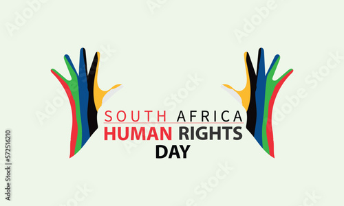 South Africa Human Rights Day. March 21. for greeting card, poster, banner, template