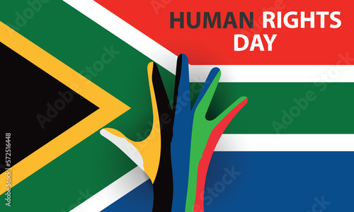 South Africa Human Rights Day. March 21. for greeting card, poster, banner, template