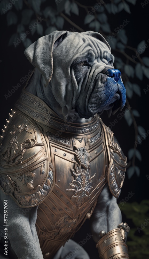 Ilustrace „Cute Stylish and Cool Animal Cane Corso Dog Knight of the