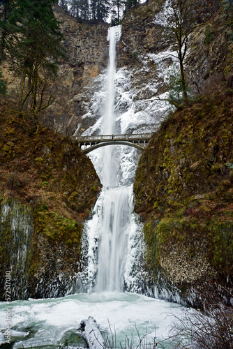 Icy Multnomah Falls, Columbi Gorge, Oregon, December 2022 photo