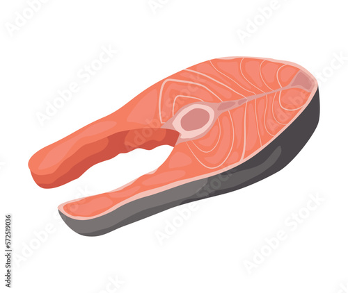 salmon fish meat cut