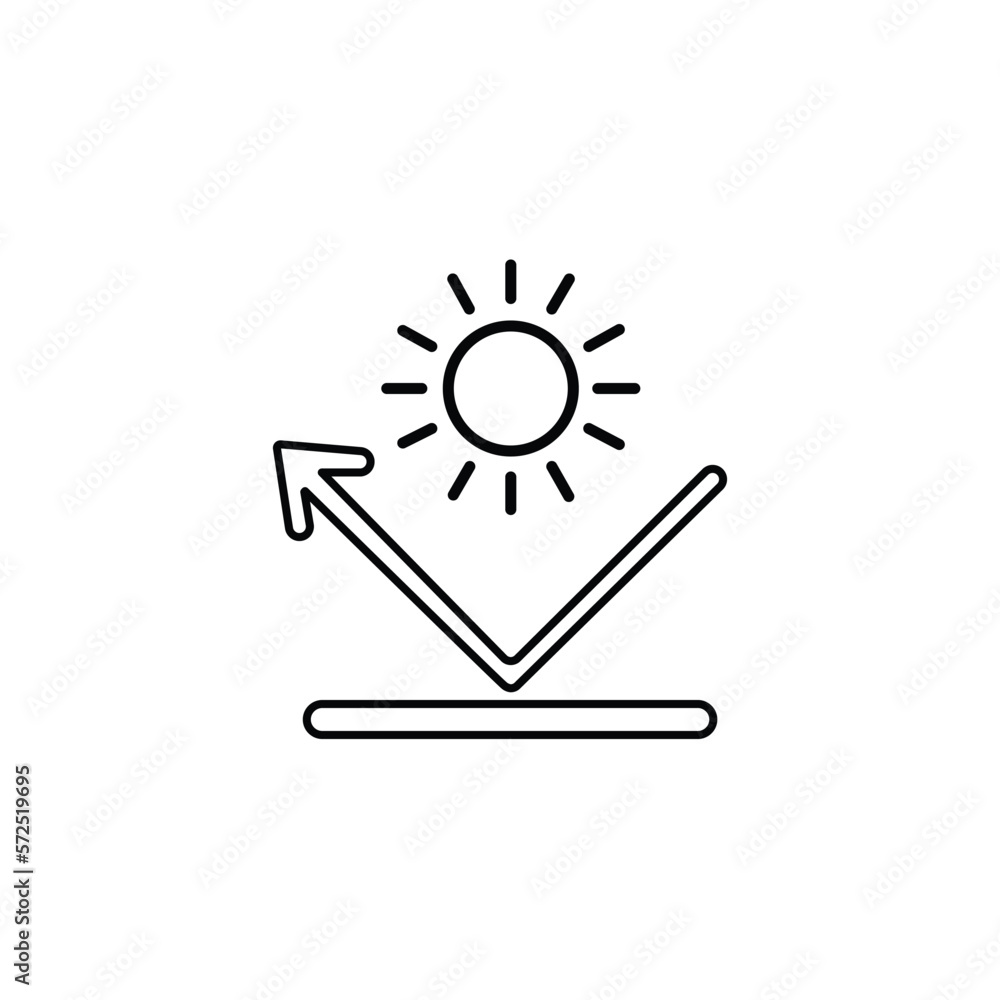 Sunblock icon. Simple outline style. Sun protective surface, ultraviolet, UV, anti, solar, light, lightweight, UVA, UVB, spf. Vector illustration isolated on white background. Editable stroke EPS 10 Sunblock icon. Simple outline style. Sun protective surface, ultraviolet, UV, anti, solar, light, lightweight, UVA, UVB, spf. Vector illustration isolated on white background. Editable stroke EPS 10