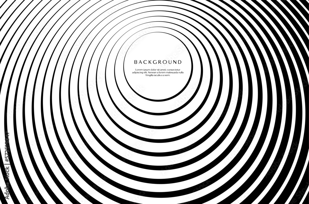 Obraz premium Minimalist round circle dynamic line abstract background