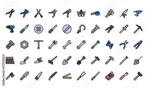 Set of Working Tools Icon.