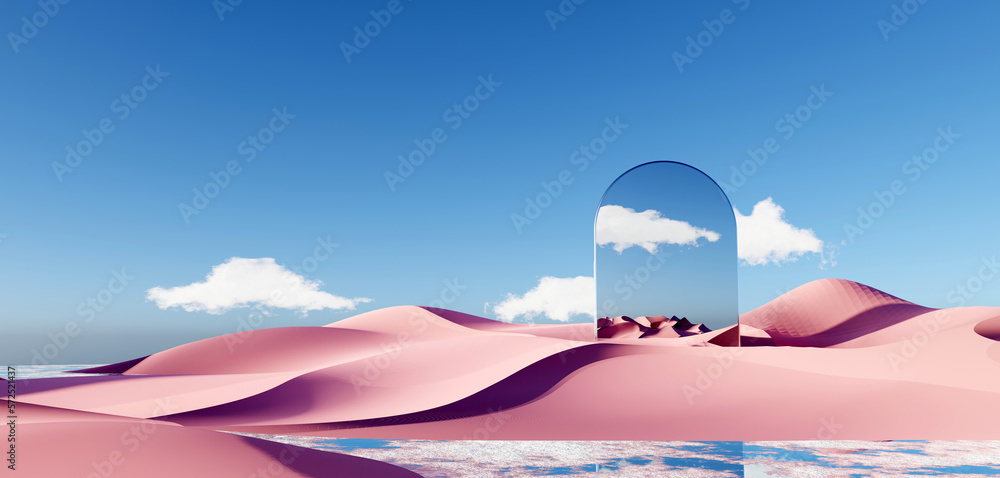 Uma paisagem surreal de deserto onde a areia movediça 00495 00