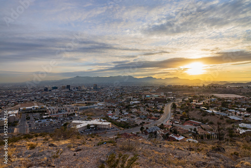 High angle view of the beautiful El Paso city