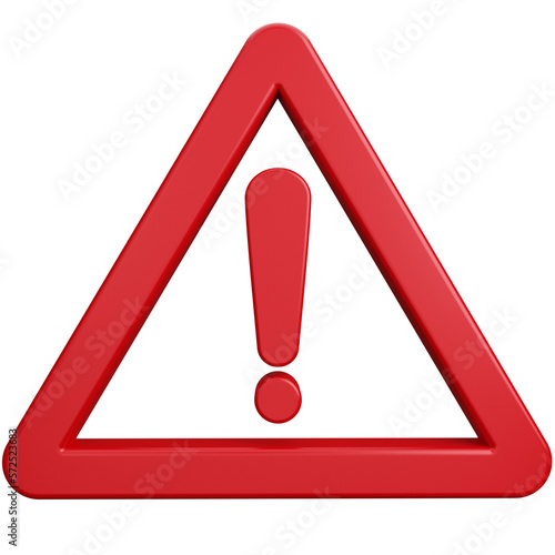 Obraz na płótnie red warning sign 3d illustration