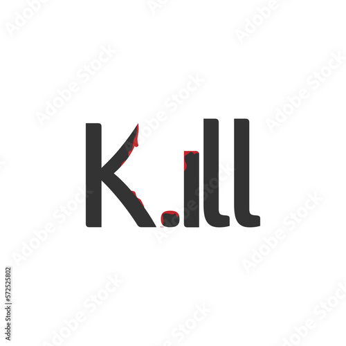 wordmark logo about kill, kill logo wordmark simple editable, vektor, wormark logo