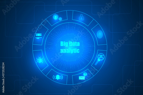big data analytics visualization technology abstract background. high security detection and alert correlation background.