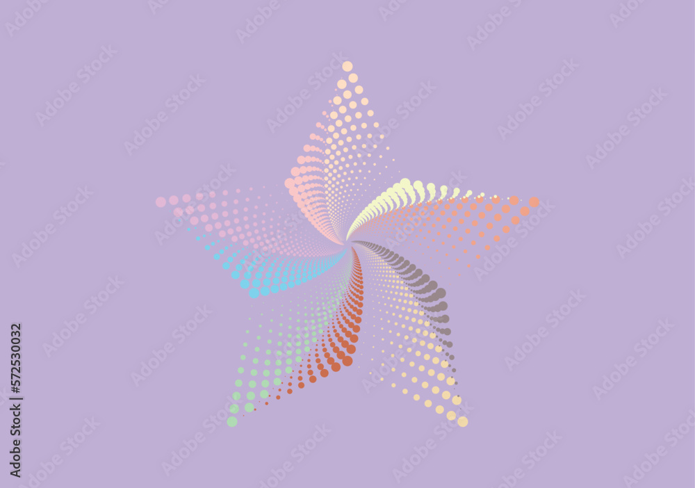 abstract purple background with colorful star dot pattern