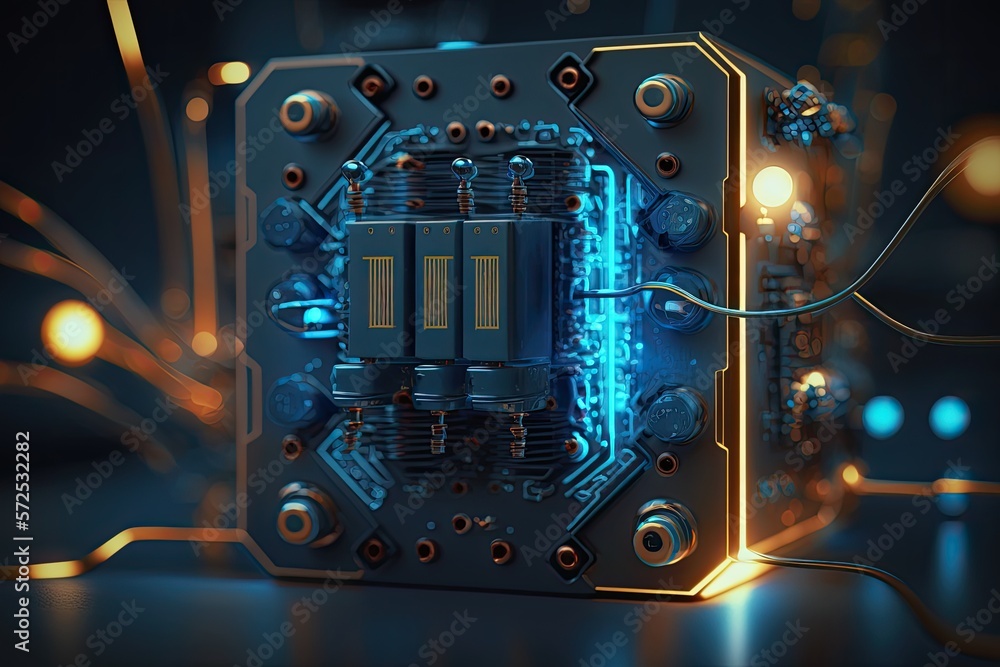 Abstract circuit board technology background. Modern Electronic