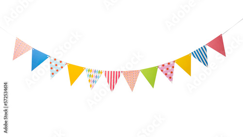 Paper Party flags cutout, Png file.