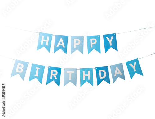 Paper Party flags cutout, Png file.