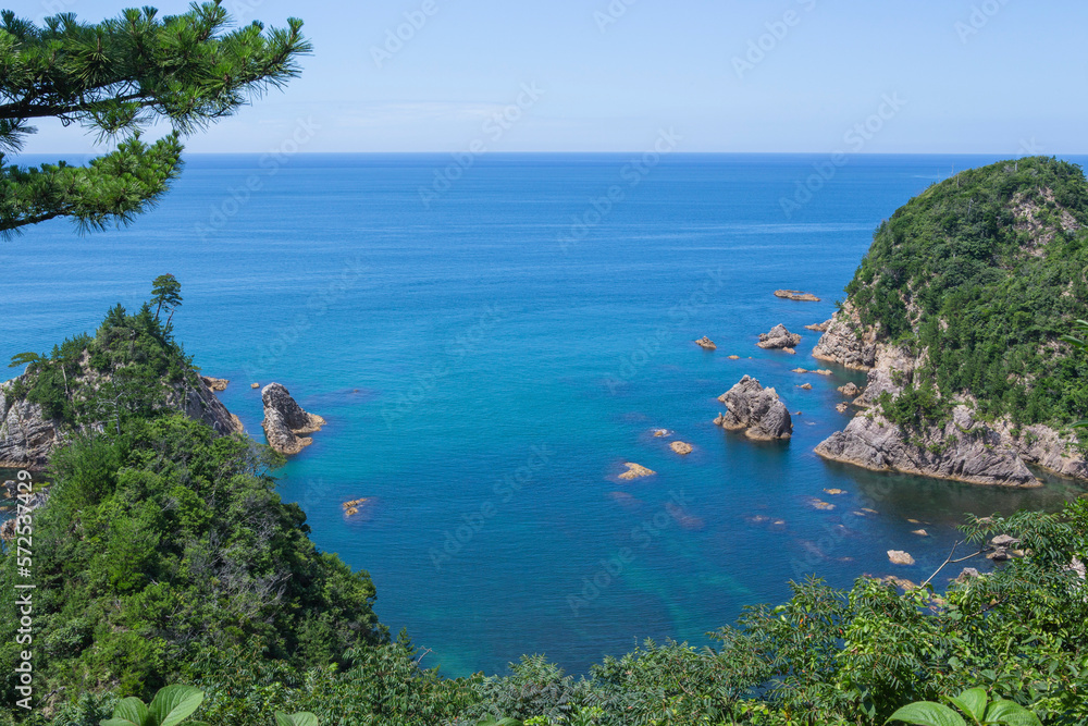 Fototapeta premium 夏の城原海岸 鳥取県 城原海岸