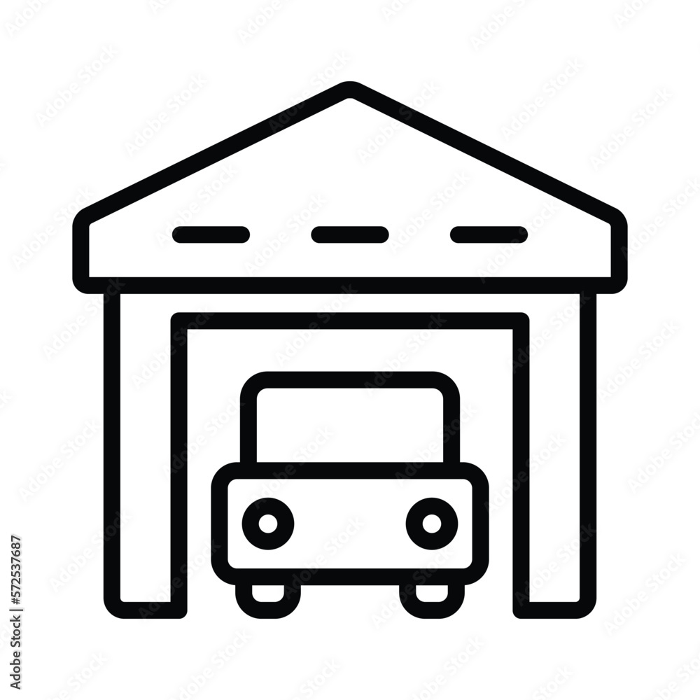 Garage icon vector graphic illustration Garage icon vector graphic illustration