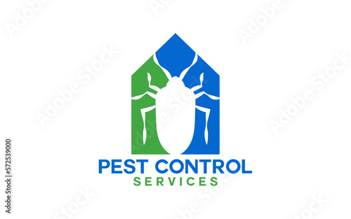 Pest control logo design vector illustration for fumigation business. logo design  template