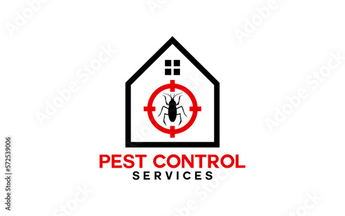 Pest control logo design vector illustration for fumigation business. logo design  template
