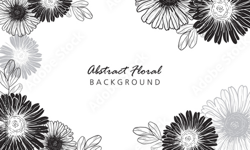 abstract floral frame