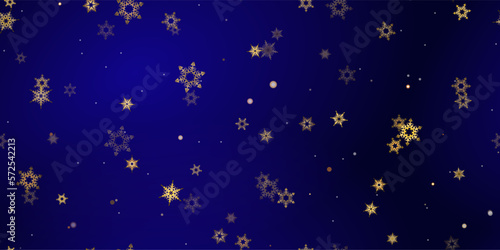 Wallpaper Mural Gold Falling Snowflakes seamless pattern. Torontodigital.ca