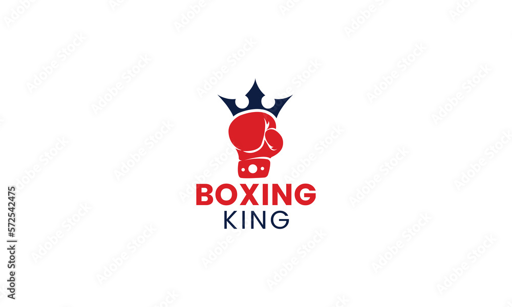Boxing king Logo design vector template Minimal boxing king Logo design template.