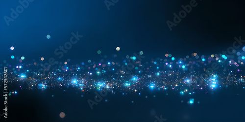 abstract blue glitter glow ...