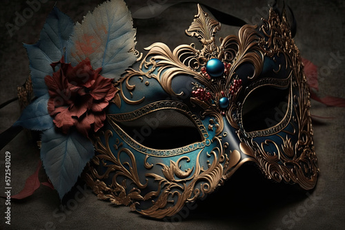 Ball masquerade mask. Generative AI.