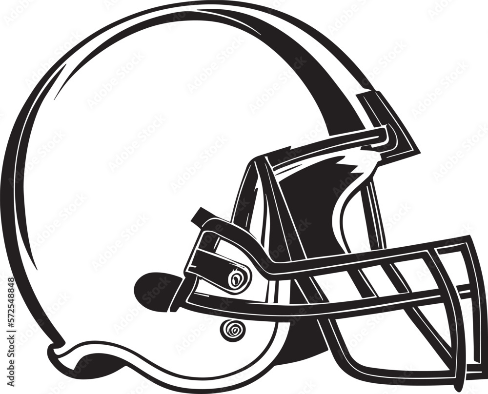 Football Helmet Logo Monochrome Sport Design
