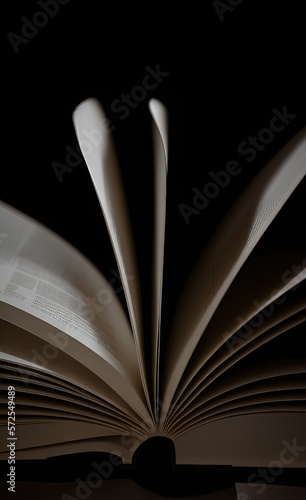 open book made using Generative AI Technology. photo