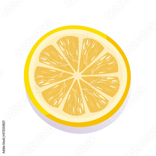 Fresh sliced lemon fruits isolated