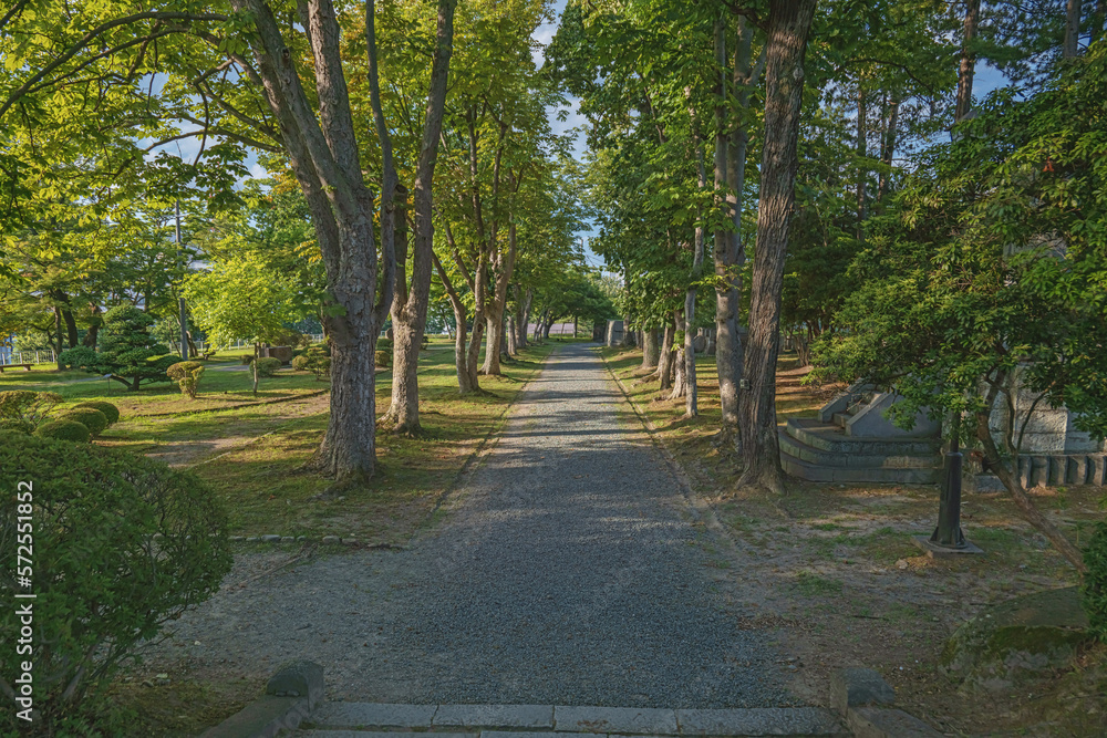 Naklejka premium 岩手 盛岡城 二の丸風景