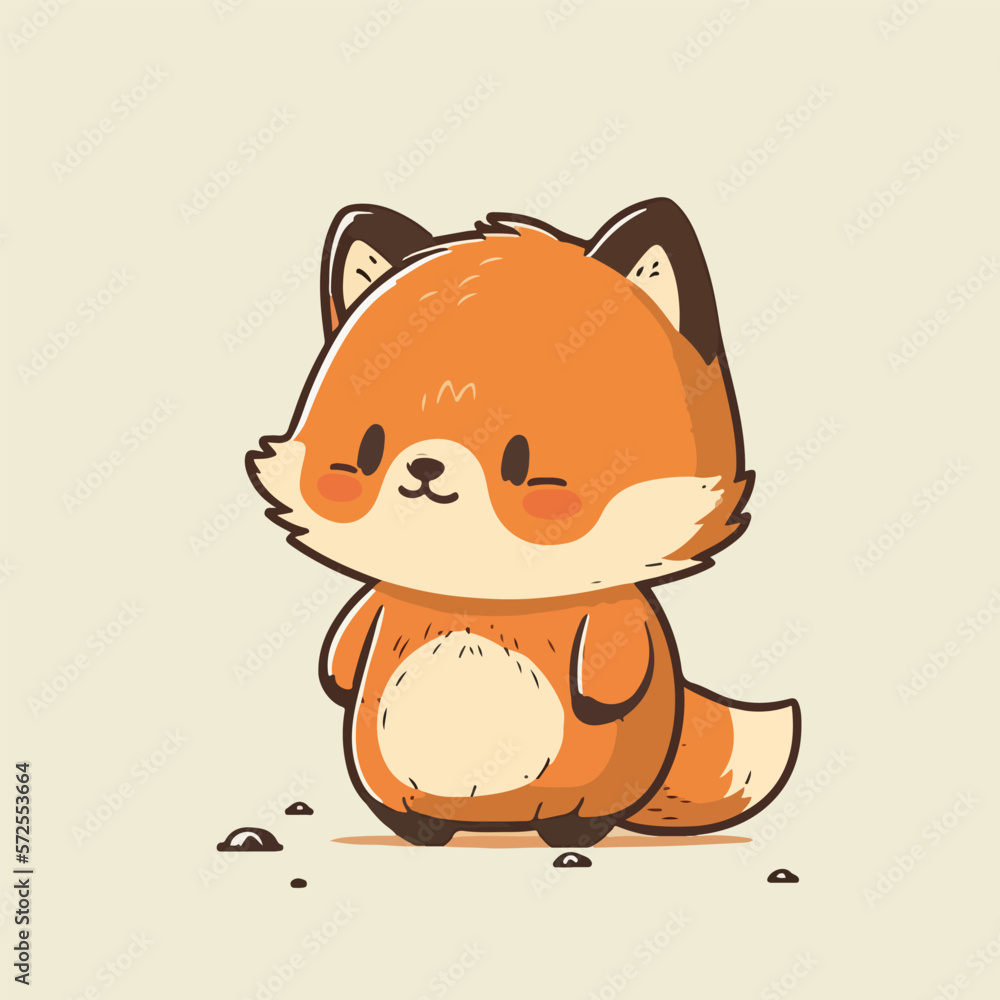 Cute fox. Woodland forest animal. Poster for baby room. Childish print for nursery. Vector illustration. Cute fox. Woodland forest animal. Poster for baby room. Childish print for nursery. Vector illustration.