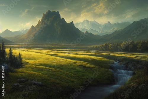 Fantasy landscape illustration