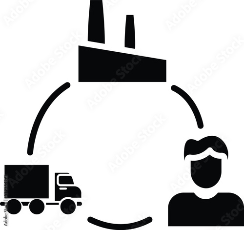 SUPPLY CHAIN vector icon