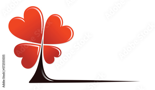 The stylized symbol of a tree with hearts.